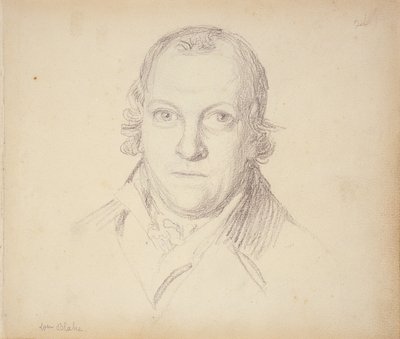 Portrait of William Blake from a book of pencil portraits by John Flaxman